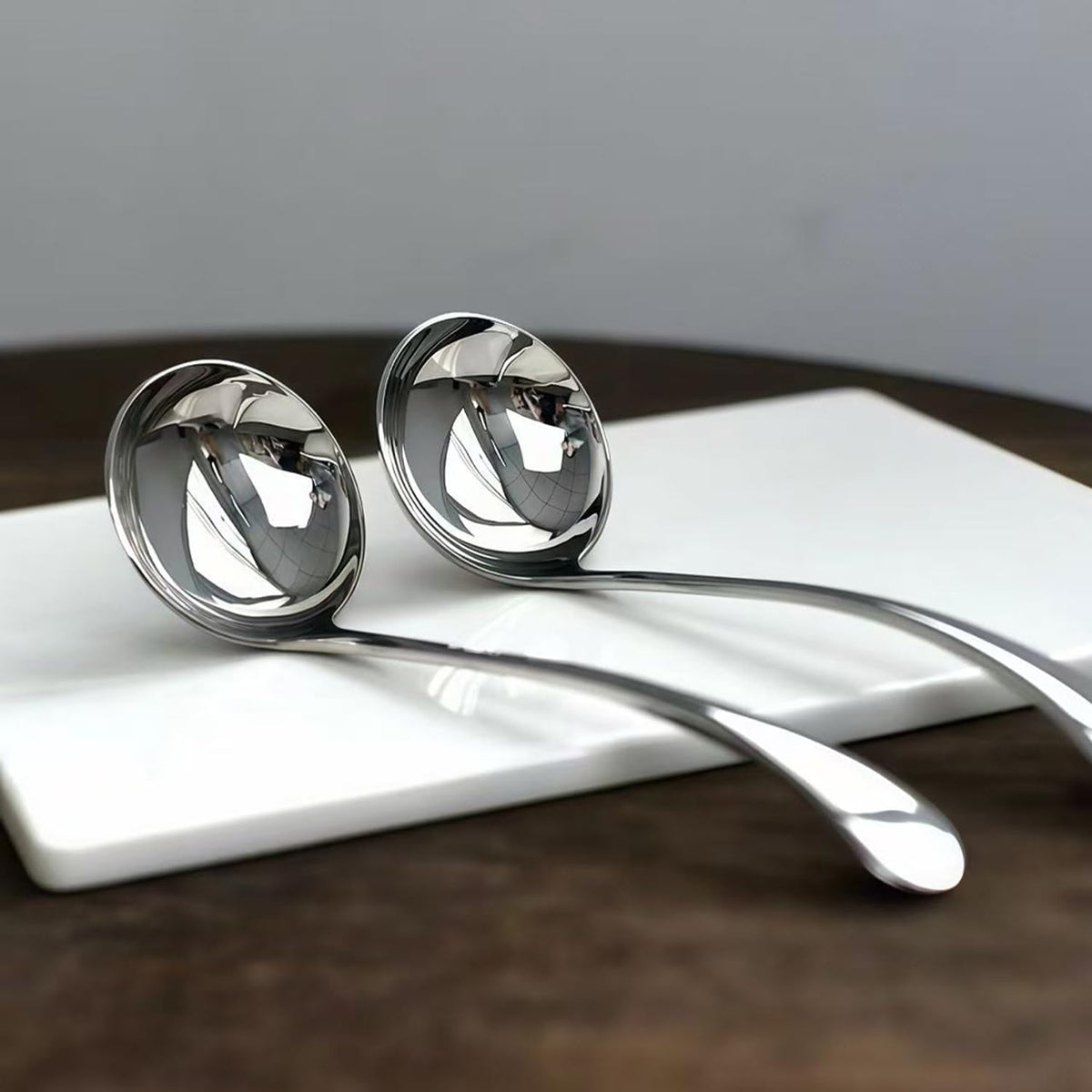 7.9 Inch Small Ladle, Premium 18/10 Stainless Steel Gravy Ladle for
