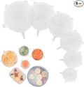 Silicone Stretch Lids – 6 Pack Reusable Food Covers, Flexible Silicone by Unknown