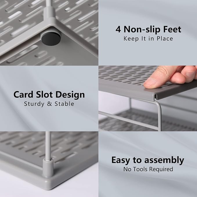2 PACK Cabinet Organizer- Divided Compartment Holder - Image 6