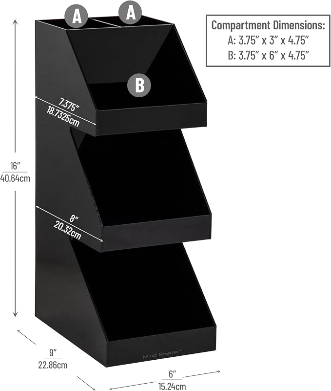 Mind Reader Coffee Tea Utensil and Condiment Station, Countertop Organizer - Image 3