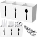 Suzile Acrylic Cutlery Storage Organizer Bin Silverware Caddy Countertop Knife by Suzile