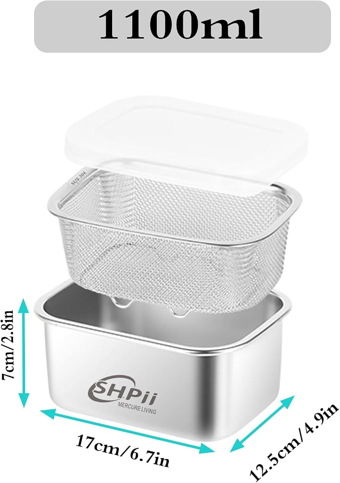 Square Colander Set, 304 Stainless Steel - Image 2