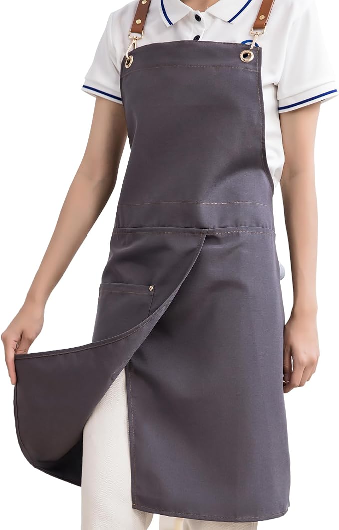 KITCHIEF Pottery Apron Split Leg, Cross Back Chef Apron - Image 6