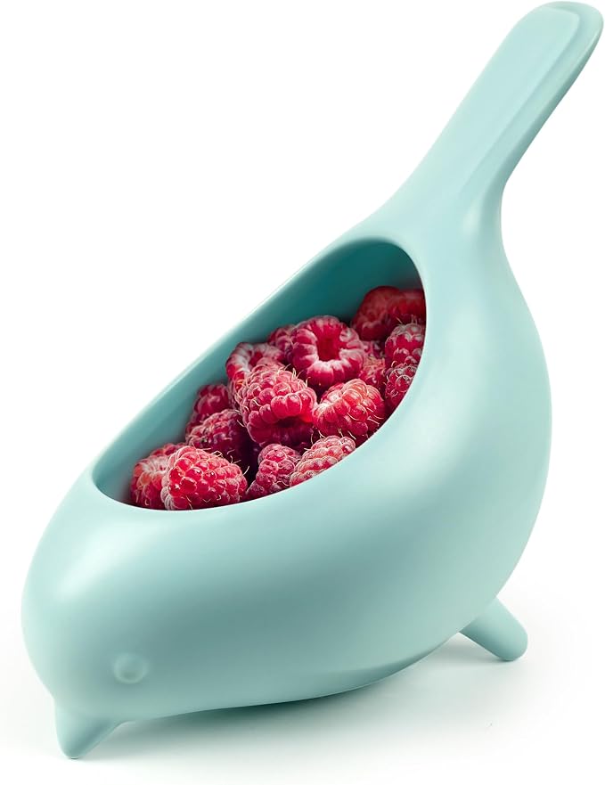 Genuine Fred BLUE BIRD Ceramic Colander, Unique Design, Berry Colander - Image 6