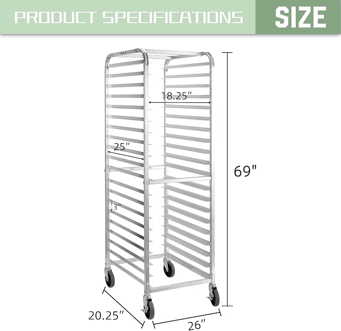HALLY SINKS & TABLES H Bun Pan Rack 20 Tier - Image 2