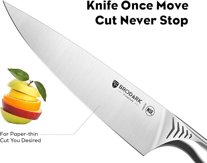 BRODARK Kitchen Knife Set with Block - Image 3
