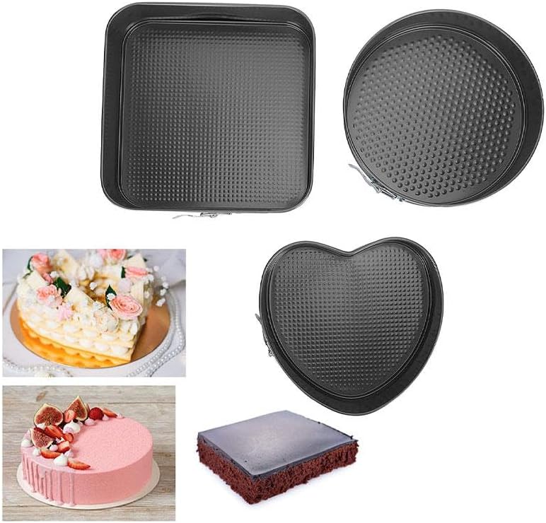 Springform Heart shaped Cake pans Round Squar Non-stick Cheesecake