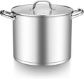 TeamFar Stainless Steel Stock Pot, 14QT Tri-ply Bottom Stockpot Large Cooking by TeamFar