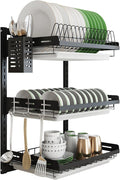 junyuan Hanging Dish Drying Rack Wall Mount, Dish Racks Drainer, 3 Tier Kitchen by junyuan