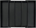 Utoplike Bamboo Drawer Organizer Kitchen Utensils, Adjustable Black Silverware by Utoplike