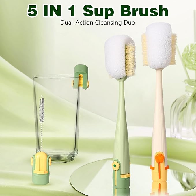 5-in-1 Bottle Cleaning Brush Set, Portable Brush Tools - Image 3