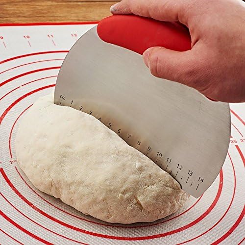 Pastry Scraper Chopper Pasta Pizza Dough Cutter With Measurement
