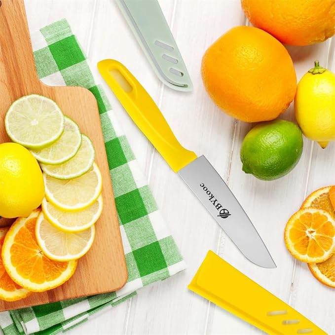BYkooc 8 pieces Paring Knives, Ultra Sharp Vegetable and Fruit Knife, German - Image 4