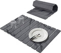Large Stone Dish Drying Mats for Kitchen Counter, Quick Dry Collapsible Dish by Lprmnnc