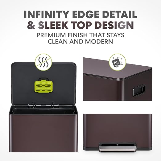 SIMPLI-Magic Infinity Edge 60L / 16 Gallon Kitchen Trash Can - Image 3