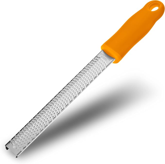 Lemon Zester, Stainless Steel Kitchen Cheese Grater, Plastic Cover Ergonomic by ALLWIN-HOUSEWARE