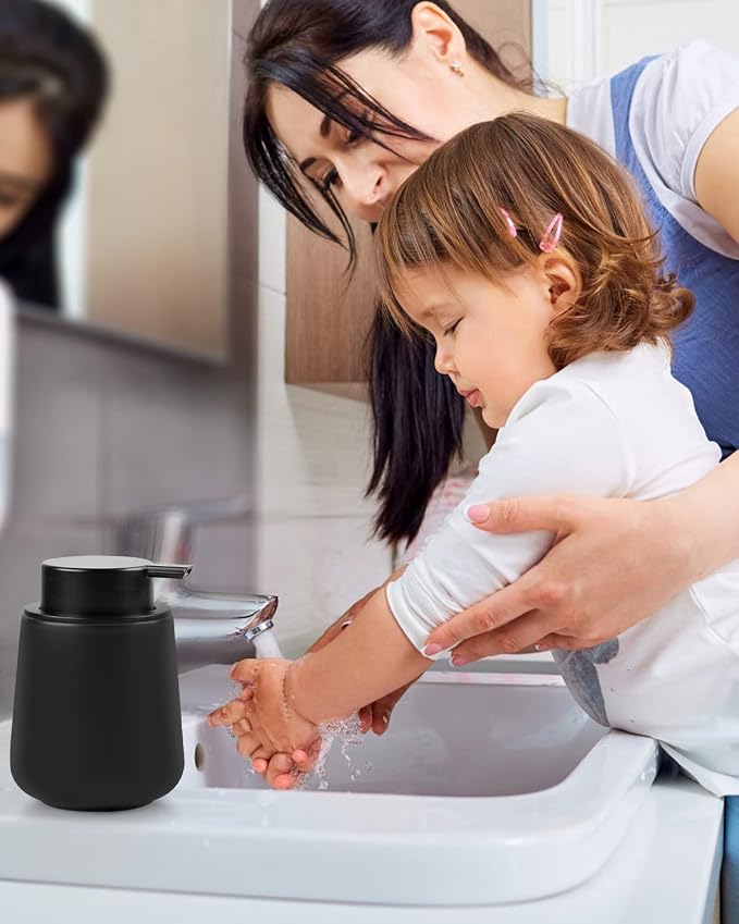 Bosilunlife Ceramic Foaming Soap Dispenser - 12Oz Bathroom Countertop Kitchen - Image 6