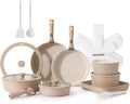 SENSARTE 24 Piece Ceramic Pots and Pans Set, Nonstick Detachable Handle Cookware by SENSARTE