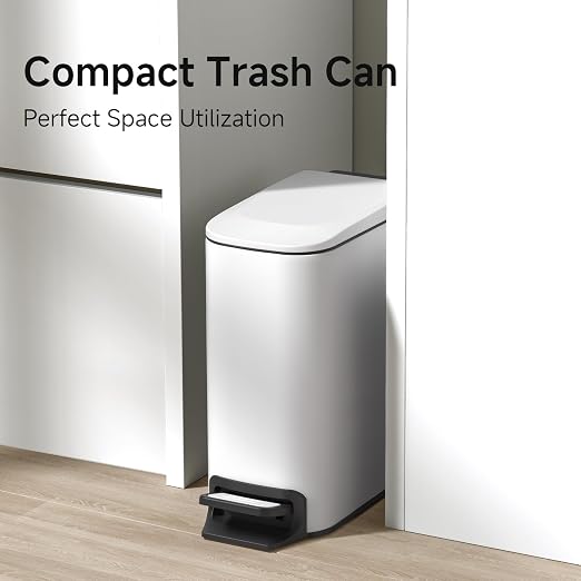 TIPGO Slim Bathroom Trash Can - Image 2