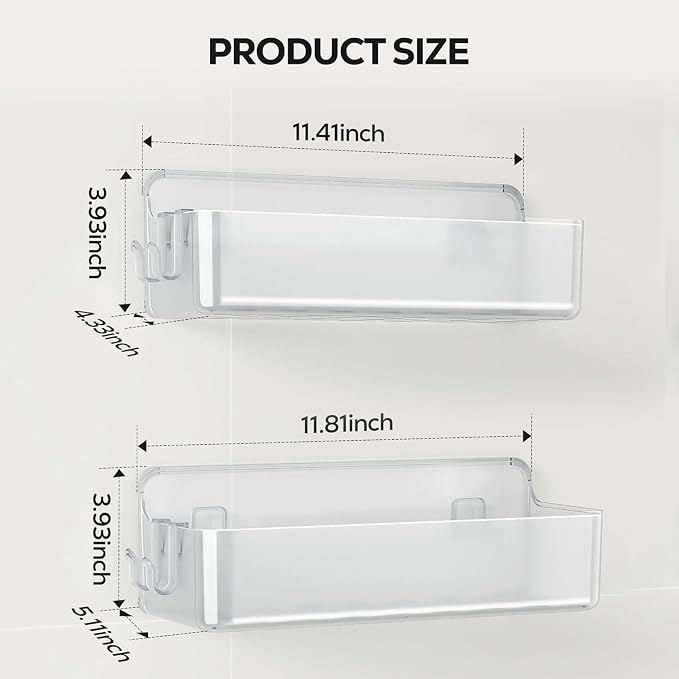 Nieifi Adhesive Wall Shelf, Shower Shelves, Shower Organizer - Image 2
