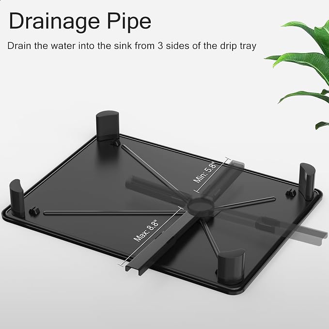 Small 2 Tier Dish Drying Rack, Space Saving Dish Racks - Image 2