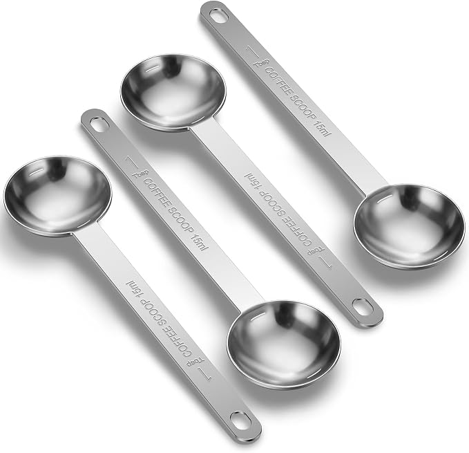 4PCS Coffee Scoop Spoons, 15ML Stainless Steel Measuring Spoons by Unknown