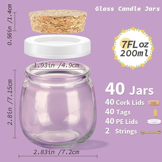 Syntic 40 Pack Small Glass Jars - Image 3