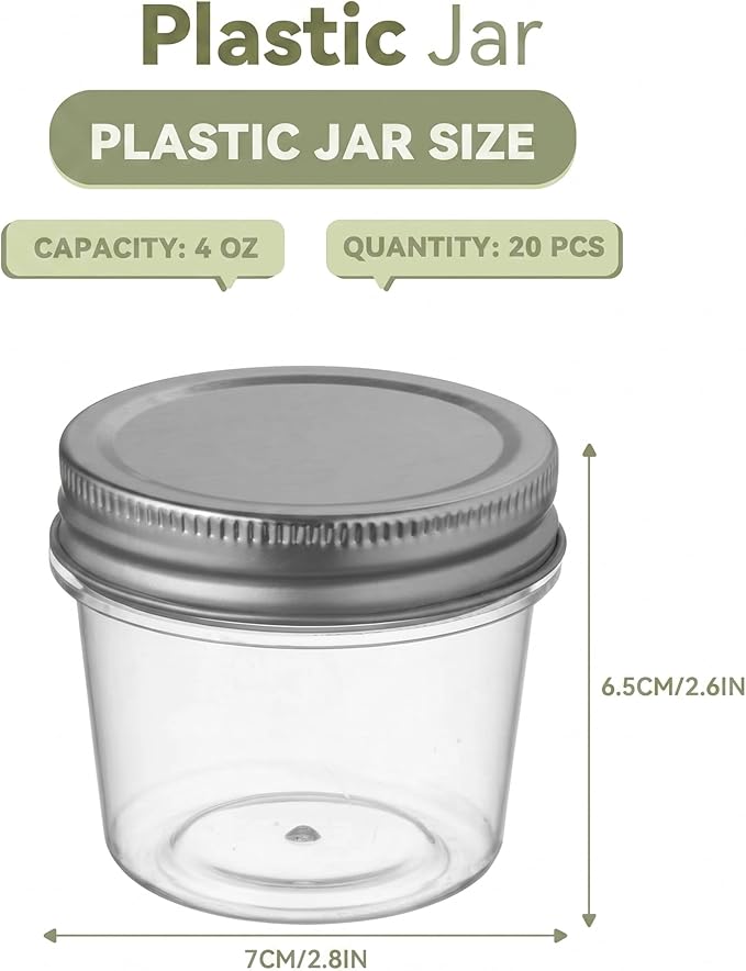 novelinks 4 oz Small Plastic Jars - Image 2