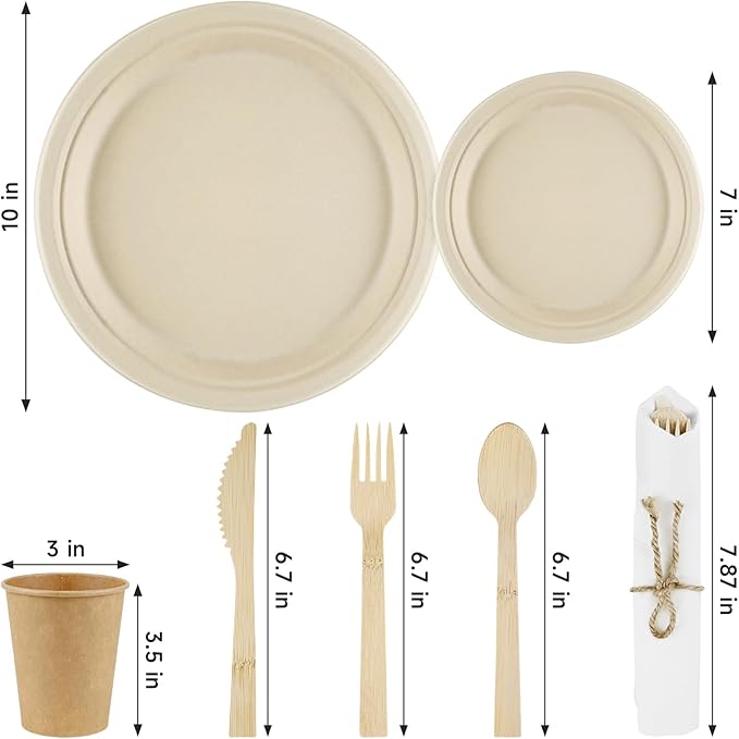 Compostable Disposable Dinnerware Set - Image 2