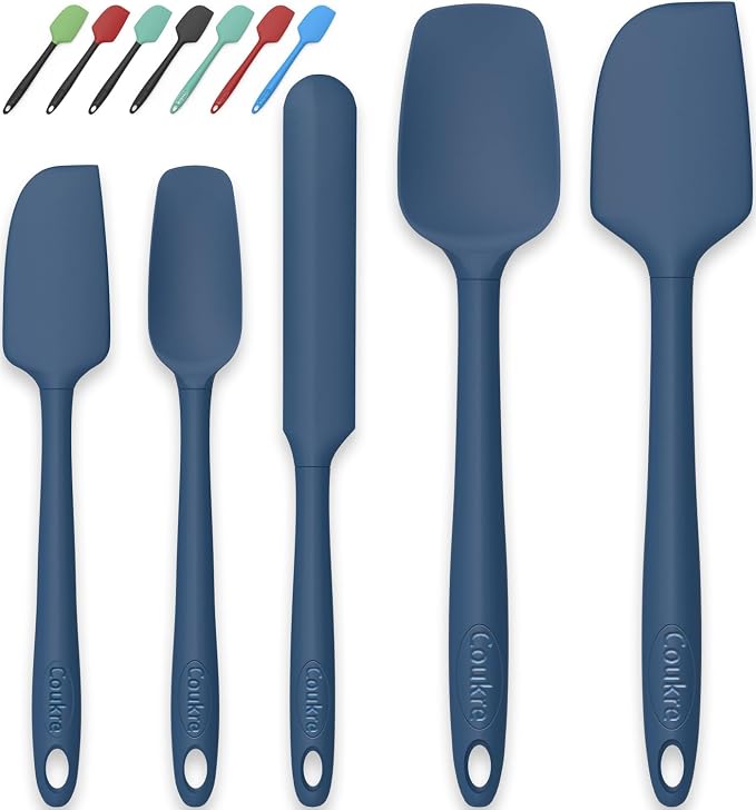 Coukre Silicone Spatula Set of 5, High Temperature Resistant, Food Grade by Coukre
