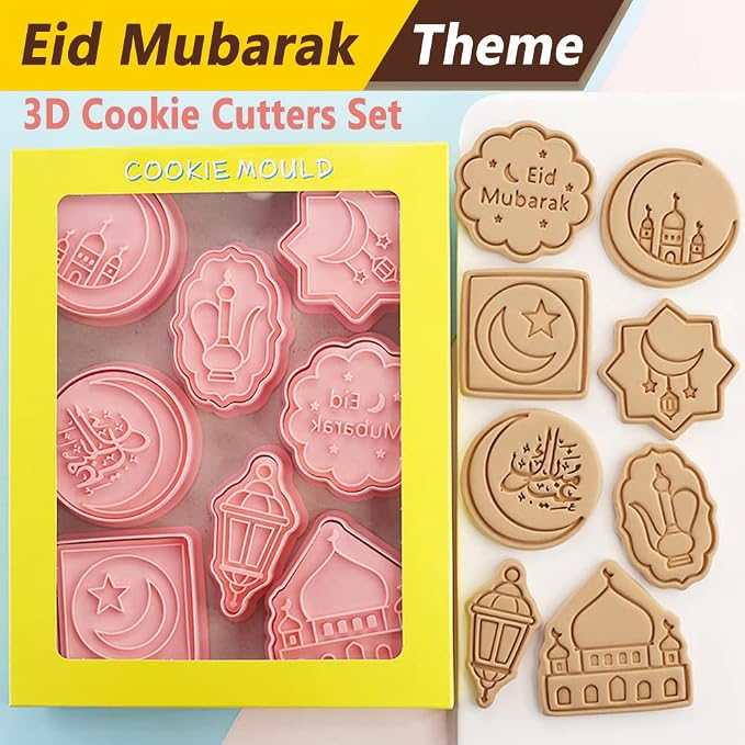 8 Pcs Cookie Cutters Set 3D Holiday Cookie Cutters - Image 6