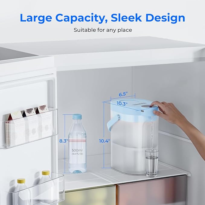 Waterdrop ED06B Electric Water Filter Pitcher, FreshTaste Rechargeable Dispenser - Image 9