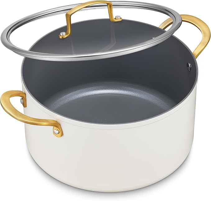 BEZIA Non Stick Stock Pot With Lid, 12 Quart Large Stockpot by BEZIA
