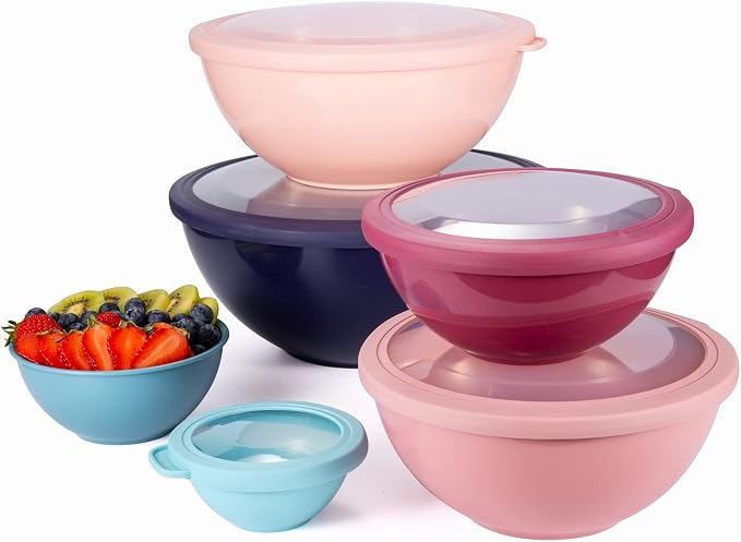 COOK WITH COLOR Mixing Bowls with TPR Lids - Image 8