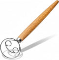 Maxjoy Danish Dough Whisk Stainless Steel Wooden Handle by MAXJOY
