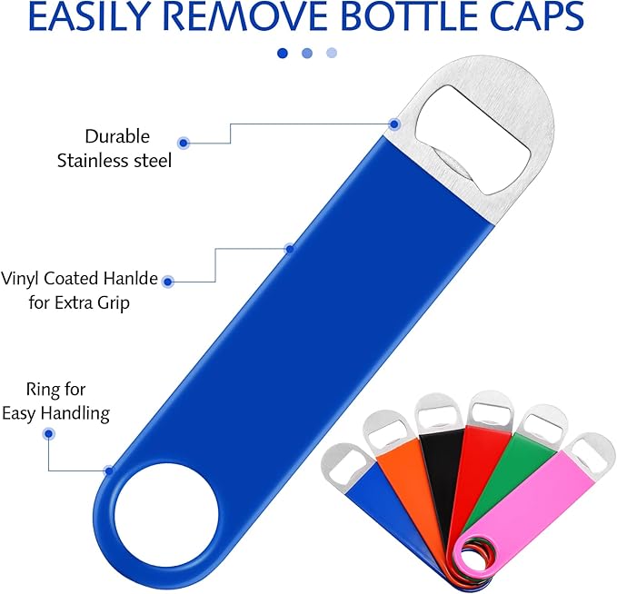 24 Pack Stainless Steel Flat Bottle Opener Bulk Heavy Duty Bartender Beer - Image 3