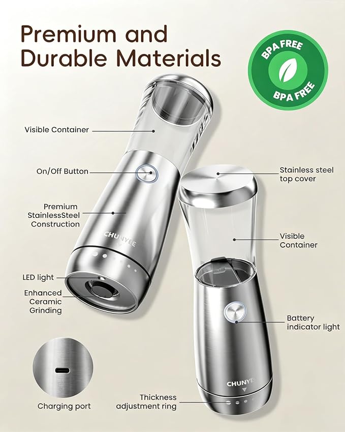Electric Salt and Pepper Grinder Set - Image 6