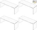 Aminigram 4 Packs Cabinet Organizer Shelf, Acrylic Kitchen Counter Shelves by Aminigram