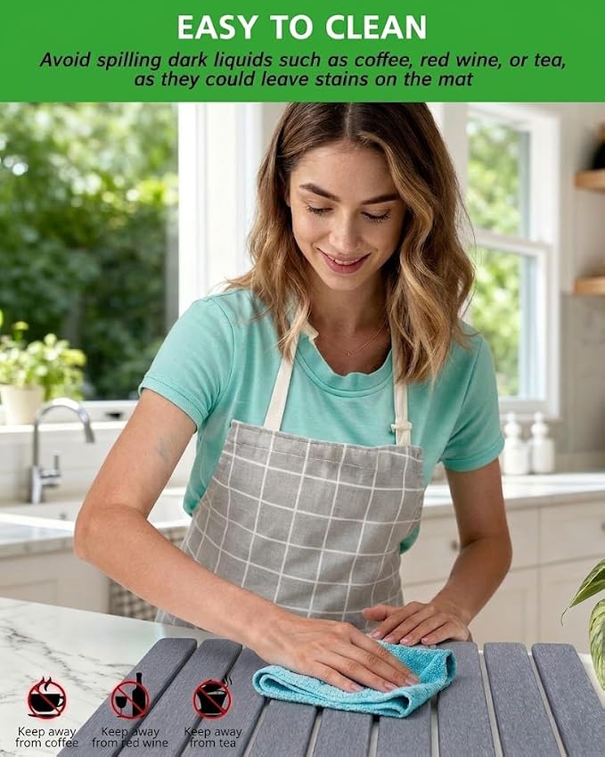 Stone Drying Mat for Kitchen Counter 16x24 Inch, Diatomaceous Dish Drying Mat - Image 3