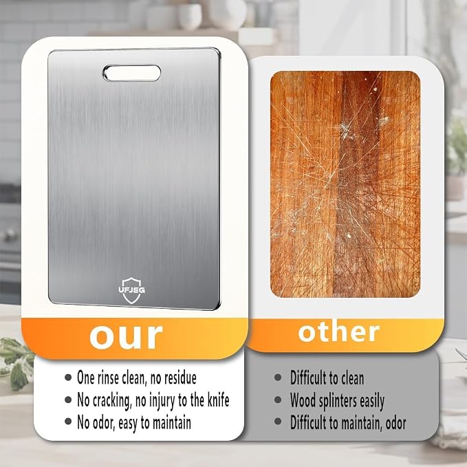 Titanium Cutting Board, Non Toxic, Double-Sided Food Grade Chopping Board - Image 3