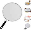 Splatter Screen for Frying Pan, Stainless Steel Grease Splatter Guard Splatter by HISKI