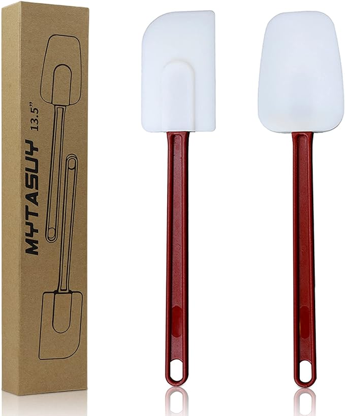 14 INCH Silicone Spatulas Heat Resistant Heavy Duty Rubber Spatulas Commercial by MYTASUY