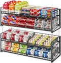 2-Pack Extra-Long Stackable Can Organizer for Pantry Shelf Storage