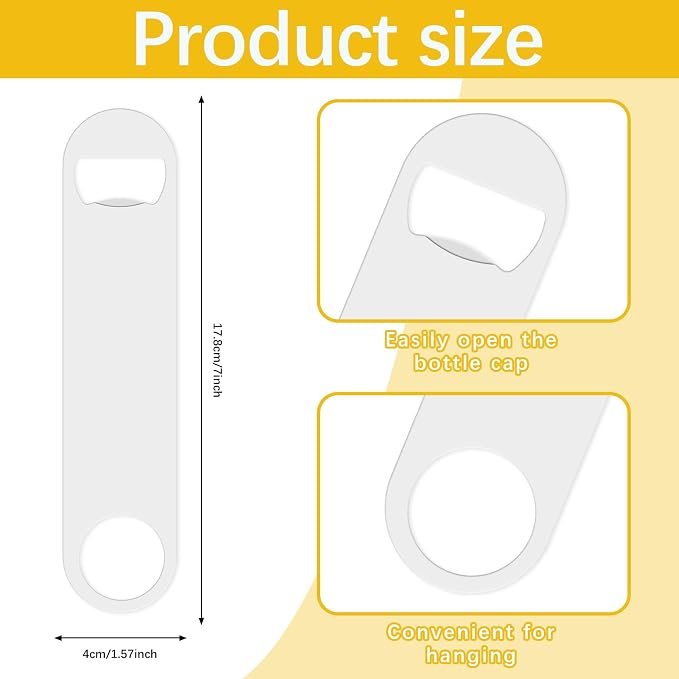 4 Pcs Sublimation Bottle Opener Blanks, Personalized Sublimation Blank Products - Image 2