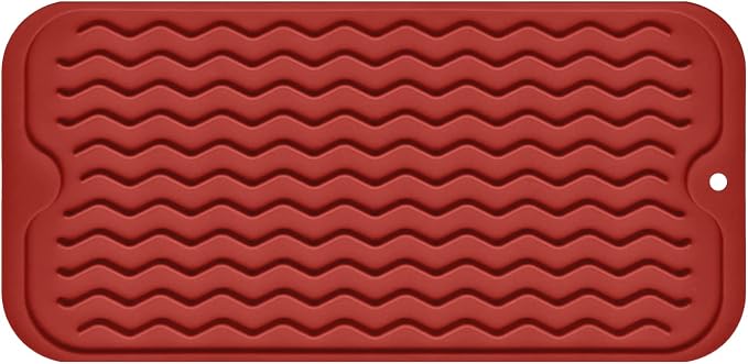 Silicone Dish Drying Mat, Non-Slip Easy Clean Sink Mat Large Heat-resistant by MODENGKONGJIAN