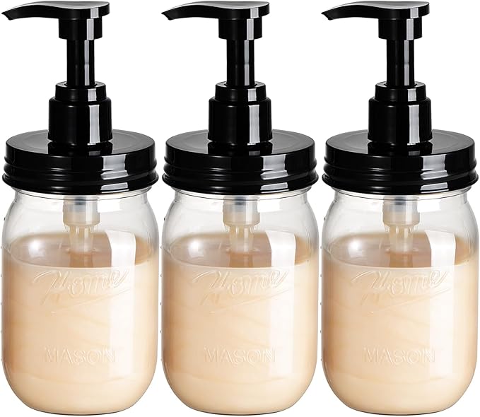 Amolliar Plastic Mason Jar Soap Dispenser by Amolliar