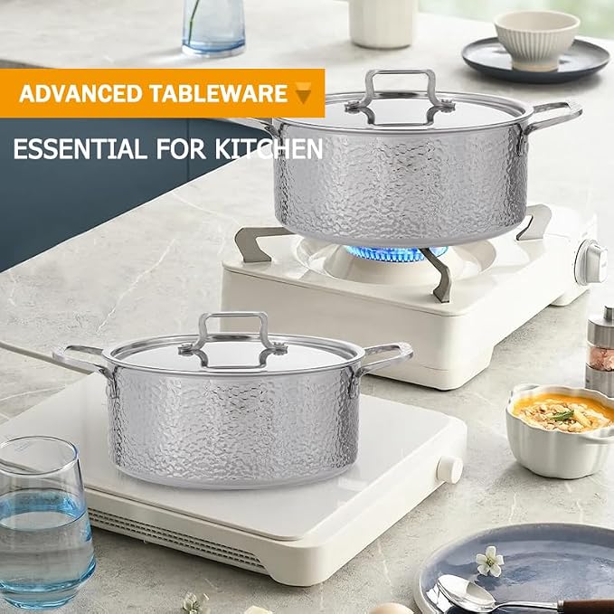 Vivicreate Tri-Ply Stainless Steel Stockpot Deep Cooking Pot - Image 6