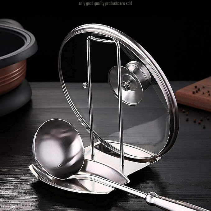 Pan Lid Holder Progressive Lid and Spoon Rest Shelf 304 Stainless Steel Pan Lid - Image 8