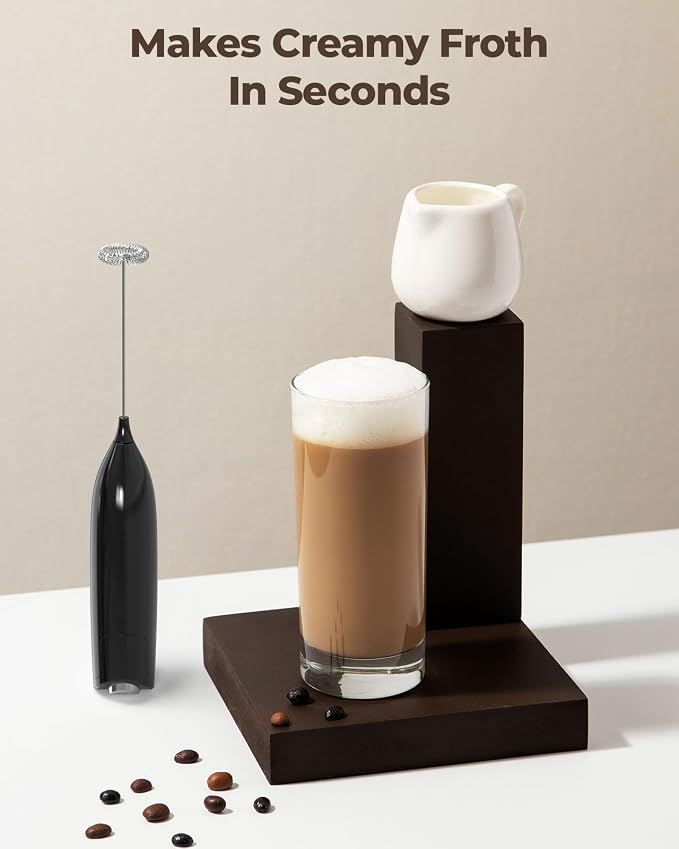 SIMPLETASTE Milk Frother Handheld Electric Foam Maker, Drink Mixer - Image 3