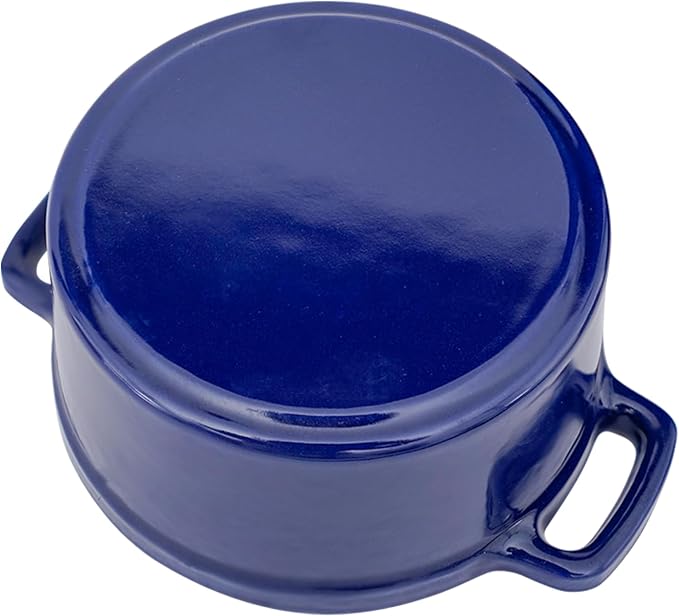 Flavehc Mini Cocotte 16 oz Mini Dutch Oven 0.5 qt. Cast Iron Garlic Roaster - Image 6